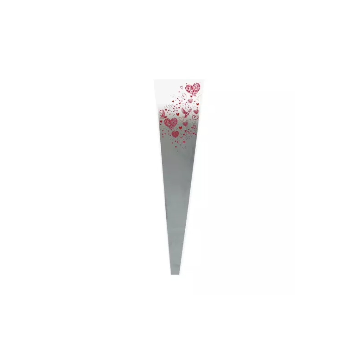 Festive Valentine Single Rose Sleeve - 54x13x3cm -  Packed by 50