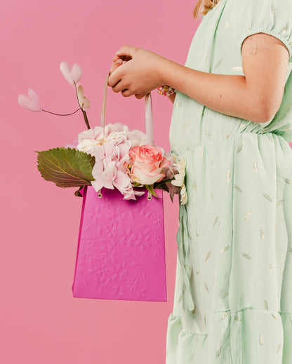 Swinging Hearts Pick in Floral arrangement in Bag