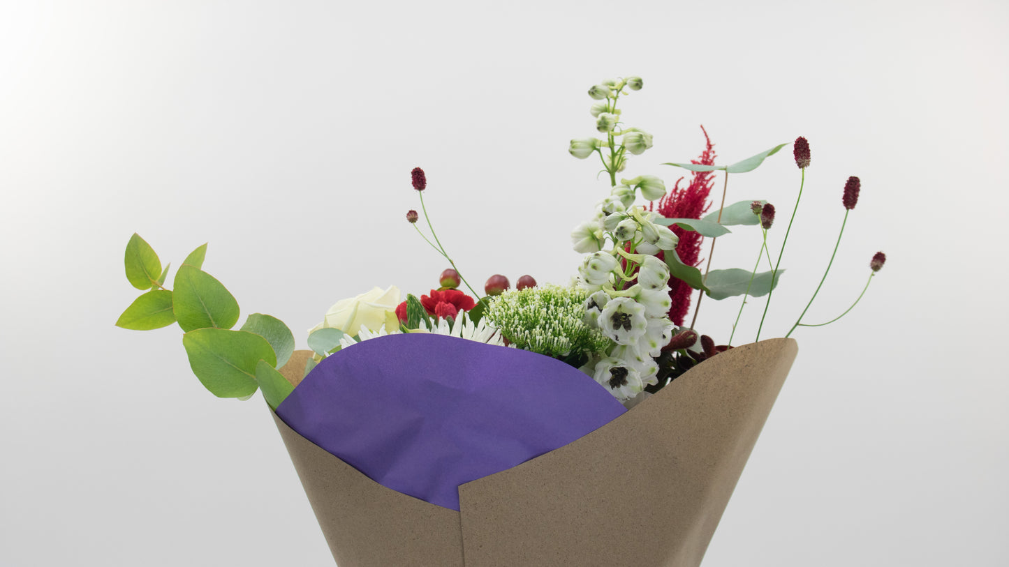 Silphie Purple Prefold with flowers