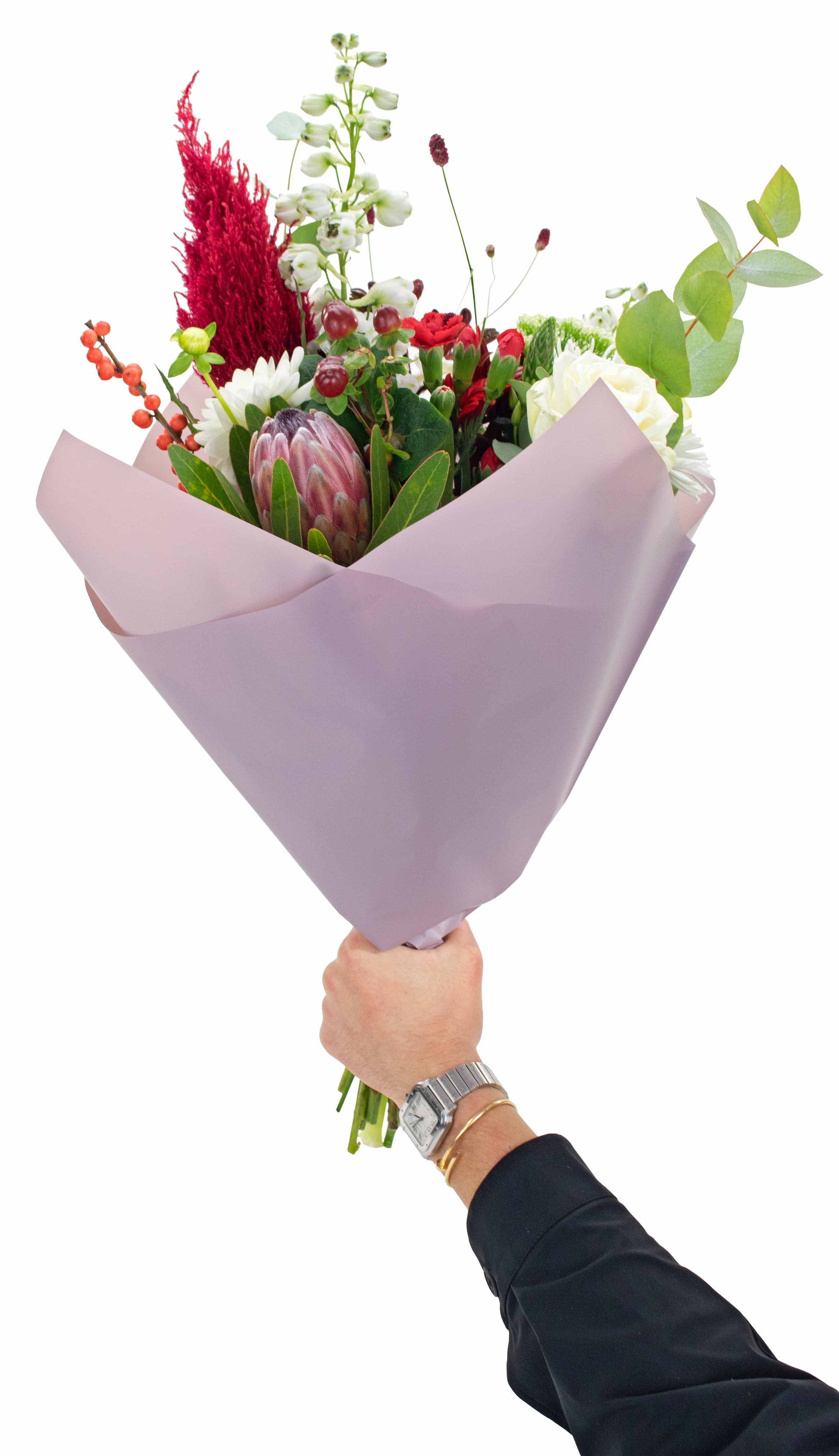 Purple Pearlized Skirt with Flowers