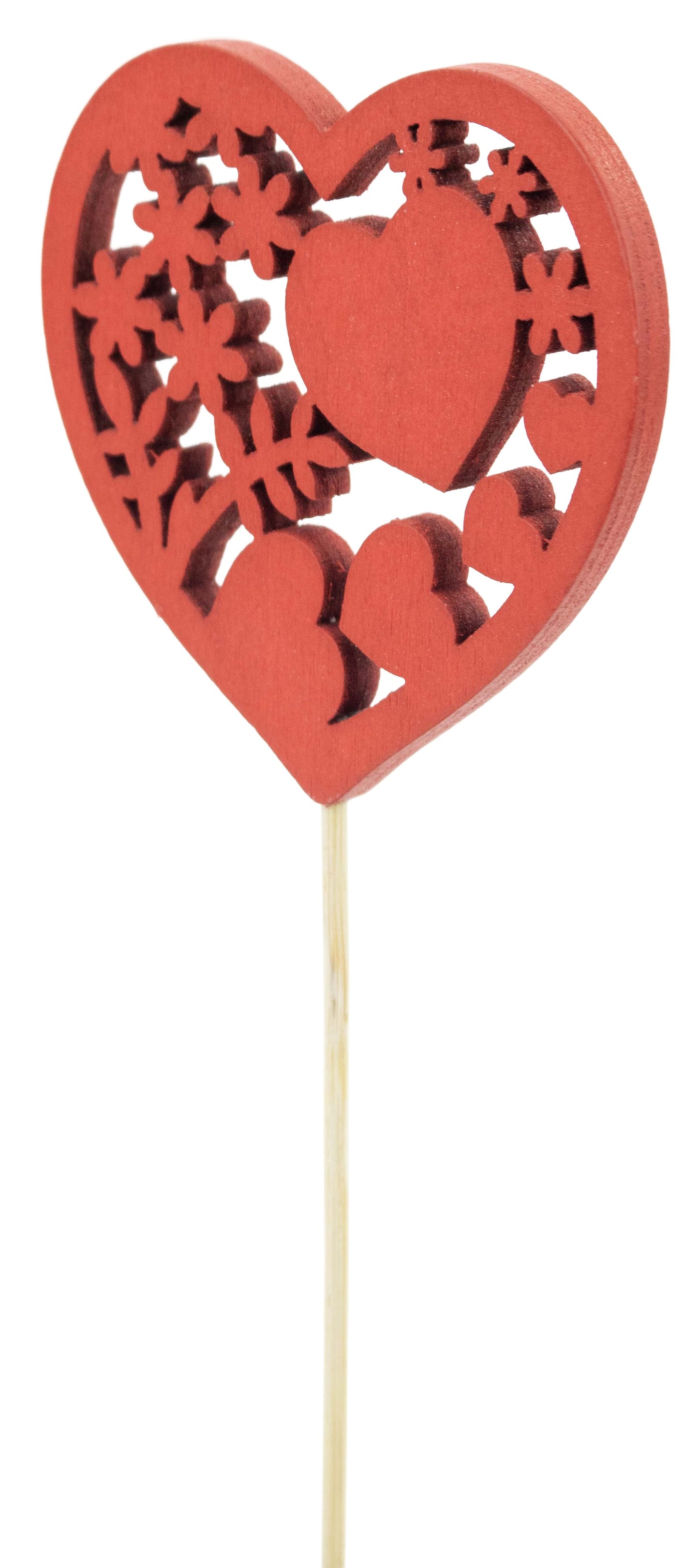 Pick Ornament Heart Red