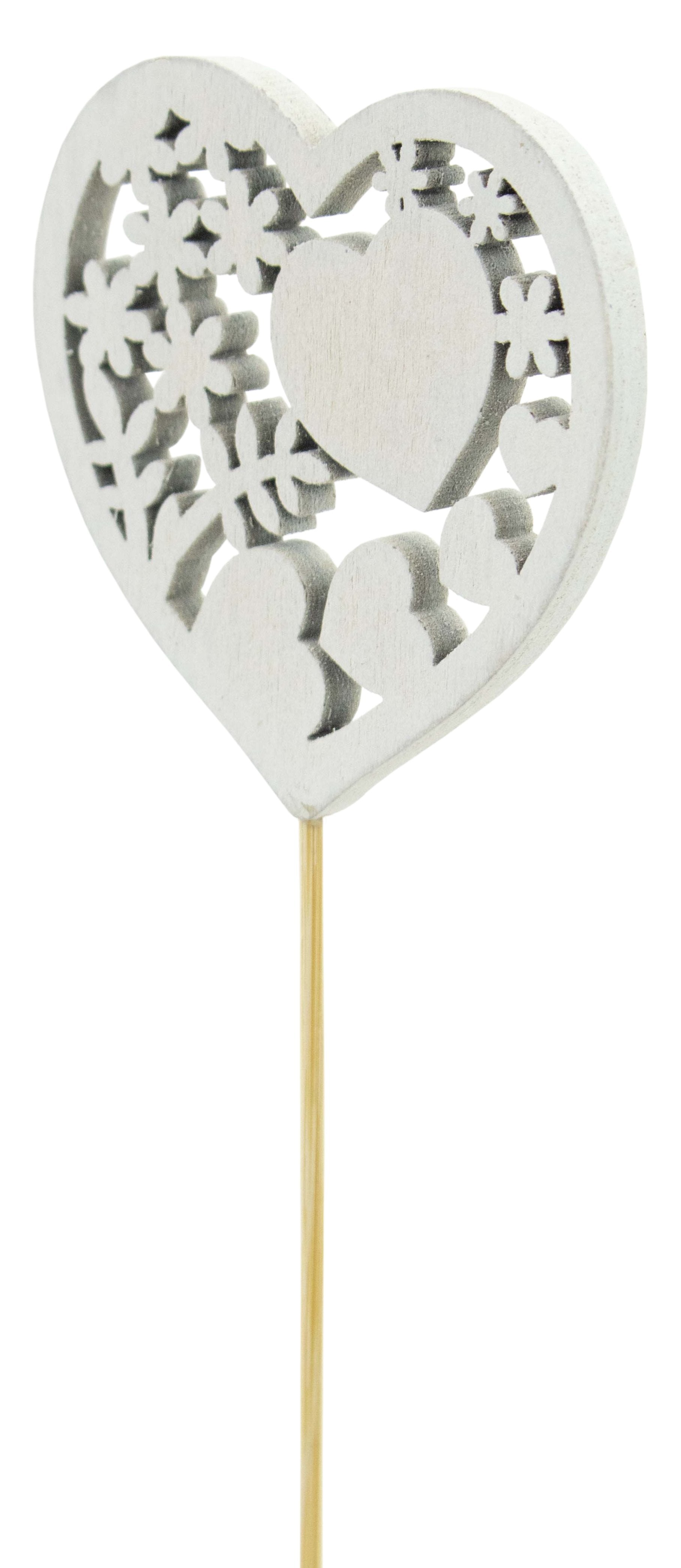 Pick Ornament Heart White